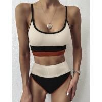 ราคา ชุดว่ายน้ำ บิกินี่ ชุดว่ายน้ำเอวสูง บิกินี่เอวสูง Color Block Bikini Swimsuit (14749076058)