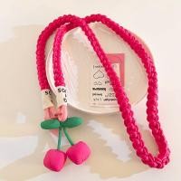 ราคา เร็ว การส่งสินค้า/ใบไม้สีเขียวกุหลาบสีแดงเชอร์รี่เครื่องประดับโทรศัพท์มือถือข้ามเชือกยาวเชือกเส้นเล็กผู้หญิงถักกระเป๋าเป้สะพายหลังโทรศัพท์มือถือสากลจี้ (48859568786)