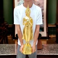 ราคา [MA3]-1พระพุทธรูปปางรำพึง 9นิ้ว งานทองเหลืองปิดทองทั้งองค์ สูง60ซม.องค์ใหญ่มาก งดงามพรีเมี่ยมเหมือนพระพุทธรูปทองคำ (21090171461)