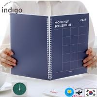 ราคา [indigo] 2026 Basic A4 Monthly Scheduler Diary (Dated Planner 14 เดือน พ.ย. 2025–Dec 2026 สีขาว/กรมท่า) (41664821552)