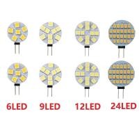 ราคา 4PCS หลอดไฟ LED G4 180 องศา DC12V 5050 SMD 5W 2.4W 1.8W 1.2W Warm เย็นสีขาวเปลี่ยนหลอดไฟฮาโลเจน (57300634038)