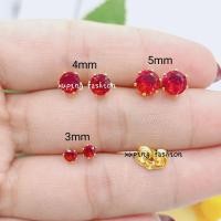 ราคา MERAH ต่างหูสตั๊ดพลอยแดง (53010513440)