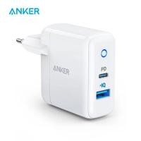 ราคา Anker 2-Port USB Type C Wall Charger ที่มีความจุ 18W และ 12W พร้อม PowerIQ powerPort PD 2 จอแสดงผล LED สําหรับ iPhone iPad (45307449998)