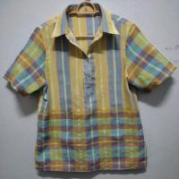 ราคา เสื้อเชิ้ตแขนสั้นลายผ้าขาวม้า (20557086748)