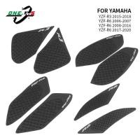 ราคา R6 R3 Motorcycle Fuel Tank Sticker For YAMAHA YZF-R3 YZF-R6 YZF-R25 2006-2018 Side Decals Gas Knee (50452390396)