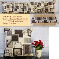 ราคา มินิมอล สวย หรูหรา PREMIUM MODERN SOFA Chair Cushion Cover SBK SET LUNA BROWN (47007077665)