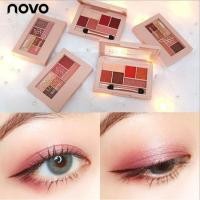 ราคา *ส่งจากไทย* Novo Elegant Makeup Look Eyeshadow Palette 6 Color พาเลทอายแชโดว์ 6 เฉดสี (11714185227)