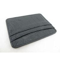 ราคา กระเป๋านามบัตร บัตร บัตรเครดิต การ์ด หนังจระเข้ สีดำ Genuine Black Crocodile Leather Business Card Holder (2185188507)