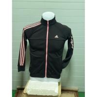 ราคา เสื้อวอร์ม Adidas สีดำแถบชมพู ทรงสปอร์ต ซิปหน้า (อก 34–36)(ยาว23) มือสองของแท้ (57650700137)