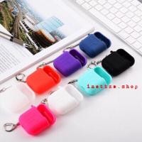 ราคา Clearance Sales !<พร้อมส่ง>เคสซิลิโคนแอร์พอทพร้อมพวงกุญแจ (silicone case and key chain apple airpods) (1360835668)