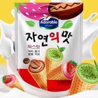 ราคา Adorable till ever 3in1 / Goody ห่อใหญ่ 300 กรัม ขนมเวเฟอร์สอดไส้ทะลัก นำเข้าจากเกาหลี รูปไอศครีมโคน โคนไอติม ครีมโคน (14246847163)