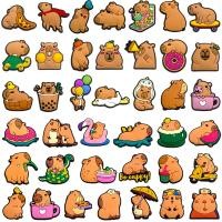 ราคา 40ประเภทKapibalaน้ําปลาโลมารองเท้าCharms DIYอุปกรณ์เสริมสําหรับพร้อมปุ่มตกแต่งPVC Fit to Bubbleสไลด์รองเท้าแตะ (43706380821)
