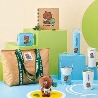 ราคา ✨️พร้อมส่ง✨️Starbucks x Line Friends Brown Earth Day Pouch (20334284142)
