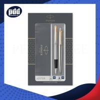ราคา PARKER Gift Set ชุดปากกาชุดปากกาหมึกซึมและลูกลื่น PARKER DUO Jotter Stainless Steel Fountain Pen + Ballpoint Pen (26369144791)