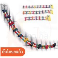 ราคา 【พร้อมส่ง】 ของเล่นนกแก้ว แบบบันไดไม้สีสดใส สำหรับนกแก้ว นกกรง (43030433672)