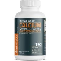 ราคา Bronson Calcium 1200mg ต่อเสิร์ฟ Plus D3 1000 IU Formula NonGMO 120 เม็ด (52210369024)