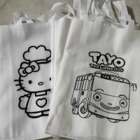 ราคา LYSASHOP กระเป๋าระบายสี Totebag Canvas Sphton Handle ขนาด 30x40x8 ผ้าหนา 75GSM Goodie Bag Handle (26294691783)