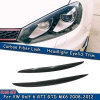 ราคา 2PCS Headlight Eyelid Eyebrow Front Head Light Lid Cover Brow Trim For Volkswagen VW Golf 6 GTI GTD (55252464081)