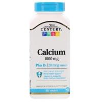 ราคา 21st Century, Calcium Plus D3, 1,000 mg , 90 Tablets (7177321275)