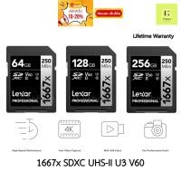 ราคา Lexar Professional 1667x SDXC UHS-II U3 V60, 64GB 128GB 256GB SD CARD sdcard , class V30 , 4K UHD Full HD memory card (22754352685)