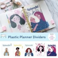 ราคา ที่คั่นแพลนเนอร์ GIRL ⭐️ แบ่ง 5 หมวดหมู่ Plastic Planner Dividers Tab Refill Divider Index ดัชนี A6/A5 mimisplan (1099127742)