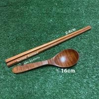 ราคา เชตคู่ ช้อนกับตะเกียบไม้แดง (5654365577)