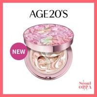 ราคา [Age 20's] Essence Cover Pact Aura 14g+14g SPF 50+ PA++++ เอสเซ้นส์ คุชชั่น รองพื้น ครีมกันแดด ลดริ้วรอย ไวท์เทนนิ่ง แต่งหน้า Age 20 Air Cushion Foundation Glow Facial Makeup Base Shades Whitening Wri