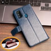 ราคา SAMSUNG กระเป๋าสตางค์หนังสําหรับSamsung Galaxy M30s M21 2020 2021 SM-M307FN DS Kickstandผู้ถือบัตรฝาครอบ (54860907310)