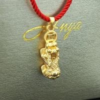 ราคา Anya จี้ปี่เซียะคาบเหรียญ ทองแท้99.9% น้ำหนัก 0.95-1 กรัม (7365479828)
