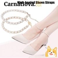 ราคา ไอการ์นาทิโอ รองเท้าส้นสูงสายรัดปรับข้อเท้าถือส้นสูงโซ่ข้อเท้าป้องกันการลื่นไถลรองเท้าส้นสูงตกแต่งมุกรองเท้าส้นสูงวง (45610561573)