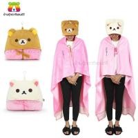 ราคา Rilakkuma ผ้าห่มฮู้ด โคริลัคคุมะ/ริลัคคุมะ หมอนผ้าห่ม หมวกผ้าห่ม ลิขสิทธิ์แท้ 100% รุ่น Blossom (6313424559)