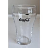 ราคา แก้ว Coca-Cola โค้ก ทรงโค้ง แก้วใส สกรีนโลโก้ดำ ของแท้ ของสะสม Vintage Coke Glass (มือสอง สภาพดี) (41121901098)