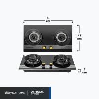 ราคา Dyna Home เตาแก๊สหน้ากระจก แบบฝัง 2 หัว ทองเหลืองรมดำ DH-2000G (29820989623)