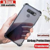 ราคา สําหรับ LG X6 2019 LG Q60 ซิลิโคนนุ่มโปร่งแสง Black Jelly กรณีโปร่งใสทหารเกรด Anti-Scratch ทนปกหลัง (50652600056)