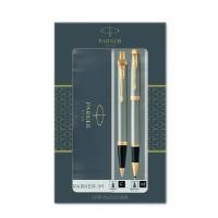 ราคา PARKER ปากกาลูกลื่น1.0+0.5 ดำ IM DUOBMTL GT BP+RB JOTTER สแตนเลสสตีล ขอบทอง พร้อมกล่องของขวัญ (28358238354)