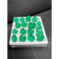 ราคา มรกต พลอย DOUBLET Columbia โคลัมเบีย Green Emerald very fine lab made Emerald shape 10 มม mm...9 กะรัต carats (1เม็ด (29120668460)