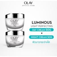 ราคา Olay Luminous Light Perfecting Day Cream 50g + Night Cream 50g ลูมินัส ไลท์ เพ (665616301)
