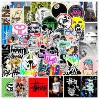 ราคา 50PCS แฟชั่นแบรนด์ Stussy สติกเกอร์กันน้ําสําหรับโน้ตบุ๊คแล็ปท็อปหมวกกันน็อค Decal (29791186970)