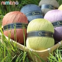 ราคา NIMENG เส้นด้ายฝ้ายผ้าไหมแท้บางลูกไม้มือถักเส้นด้าย,ที่มีสีสันอุปกรณ์ถักด้ายสําหรับโครเชต์ถักเสื้อกันหนาวผ้าคลุมไหล่ (56808503719)