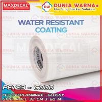 ราคา MAXDECAL PET23 สติกเกอร์ลามิเนตเคลือบเงา PET Waterbase กาว A3 ม้วน 32 ซม.x 60 ม. เคลือบด้านเย็น (28009963579)