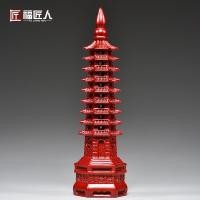 ราคา 2026 สไตล์ใหม่สีแดงไม้บริสุทธิ์เจดีย์เหวินชางเครื่องประดับเก้าชั้นไม้แกะสลัก 9 ชั้น 13 ชั้นตกแต่งสํานักงาน มะโฮแกน20260424 (44959412757)