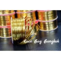 ราคา ลวดทอง ลวดมัดปากถุงสีทอง ริบบิ้นลวดทอง ลวดผูกริบบิ้น ลวดบิด DIY เกรด A ขนาด 4 มล. ม้วนละ 100 หลา By Lace Bag Bangkok (2638192181)