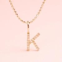 ราคา Grace Fine Jewelry จี้เพชรแท้ทองแท้ 9k K Alphabet (จี้อย่างเดียว) (21761246344)