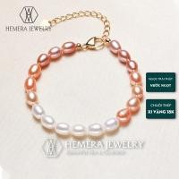 ราคา เฮเมรา สร้อยข้อมือหยกวัฒนธรรมน้ําจืดแท้ผสมสีไล่ระดับสีขาวถึงสีส้มม่วง ชม.5 (24129631504)