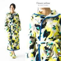 ราคา Nukku By Queenhead Flower Yellow Japan ชุดคลุมอาบน้ำญี่ปุ่นลายดอกไม้ (56959259006)