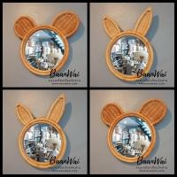 ราคา พร้อมส่ง! - กระจกกรอบหวาย ทรงมิกกี้เมาท์ / (กระจก) (44352131240)