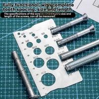 ราคา สกรูเกลียว Pitch Gauge ไม้บรรทัดเครื่องมือวัด Bolt Nut เมตริกเครื่องจักรกลด้ายสกรูตัดเกจวัดมุมรุ่นวัด (27240651979)