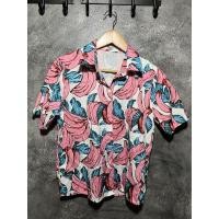 ราคา (A28)เสื้อมือสองสีชมพูคอปกลายกล้วยสีชมพู (16901974628)