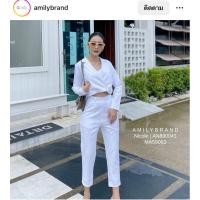 ราคา ส่งต่อ เสื้อสูทครอป amily brand size s สีขาว (shop 790฿) (22686546444)