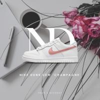 ราคา Great NIKE DUNK Rose Gold Hook รองเท้าผู้หญิงสีชมพูสีขาว Dry DH9765-100 (54911087525)